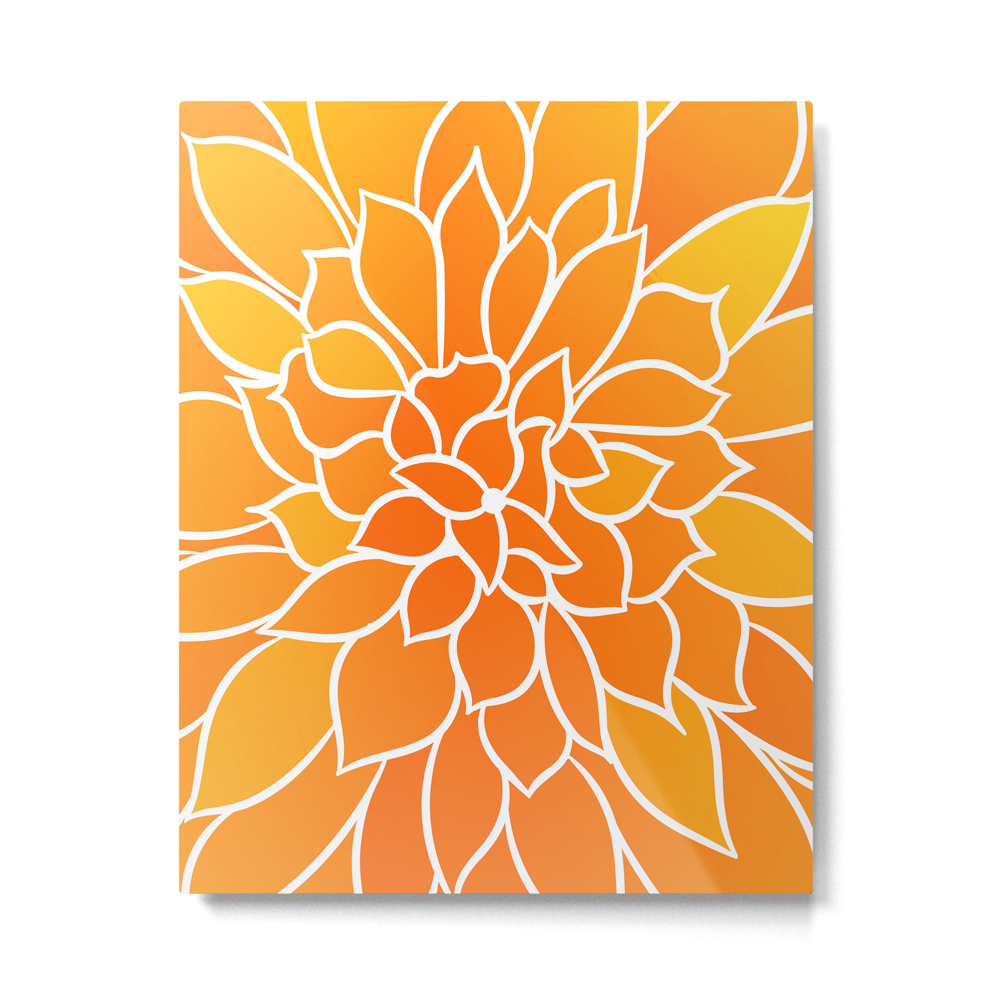 Floral Sunshine Flowery Art Metal Print Gallery Image 6