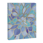 Flower Bloom, Teal, Turquoise, Purple, Gold Canvas Print Gallery Image 8
