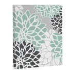 Flower Blooms, Teal and Grey Canvas Print Gallery Image 8