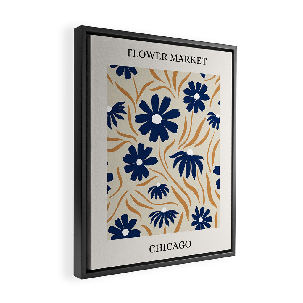 Flower Market Chicago Framed Canvas Print Gallery Image 2