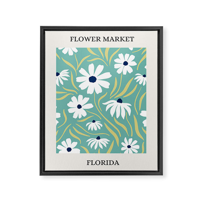 Flower Market Florida Framed Canvas Print Gallery Image 1
