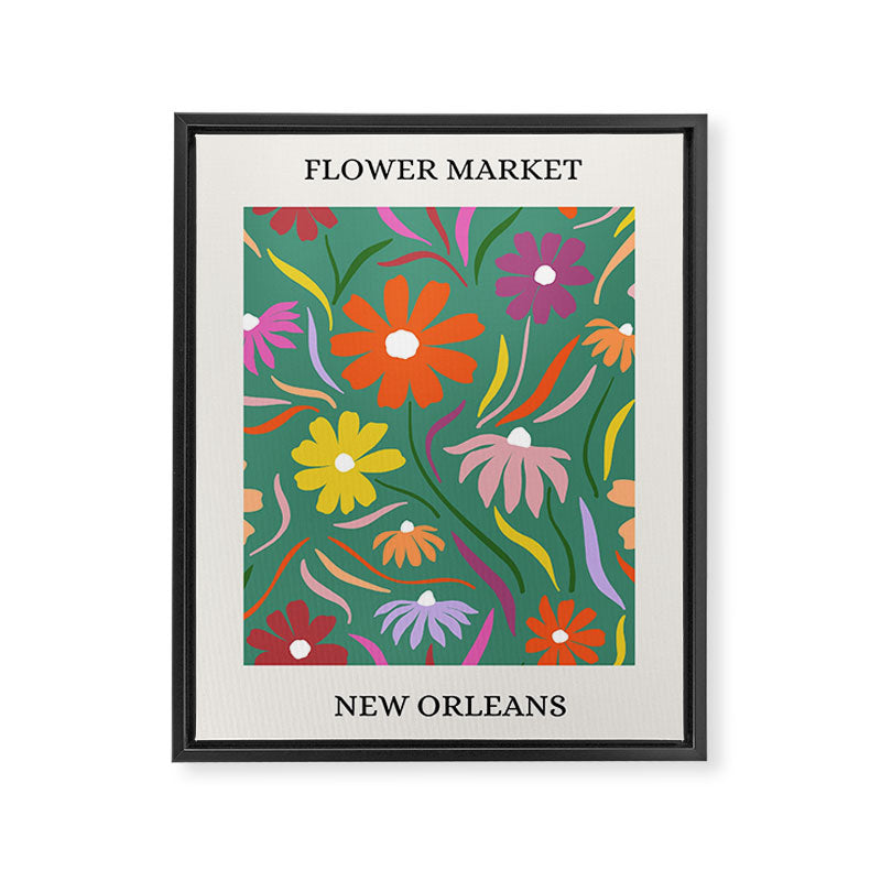 Flower Market, New Orleans Framed Canvas Print Gallery Image 6