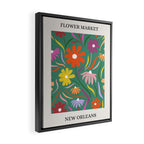 Flower Market, New Orleans Framed Canvas Print Gallery Image 2