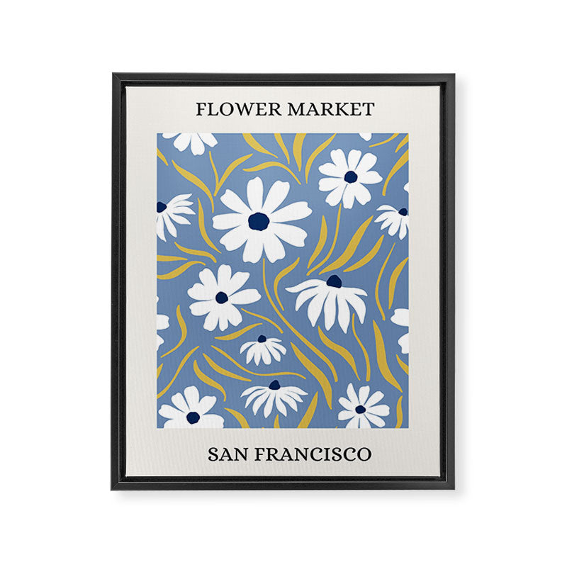 Flower Market San Francisco Framed Canvas Print Gallery Image 6