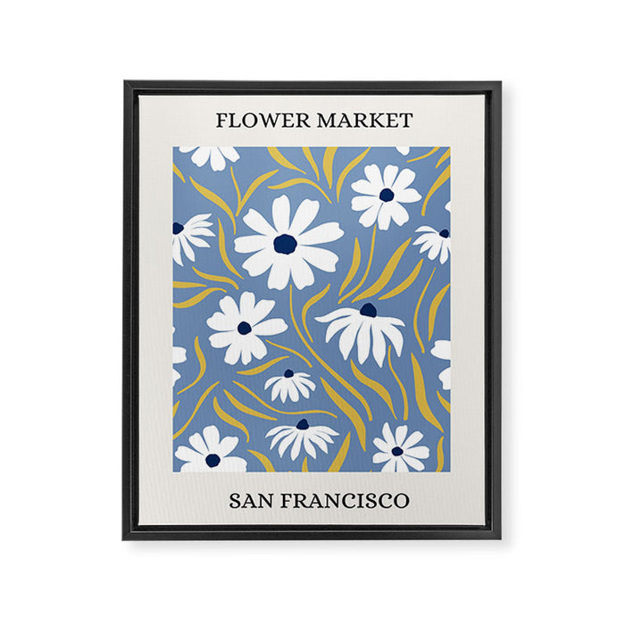 Flower Market San Francisco Framed Canvas Print Gallery Image 1