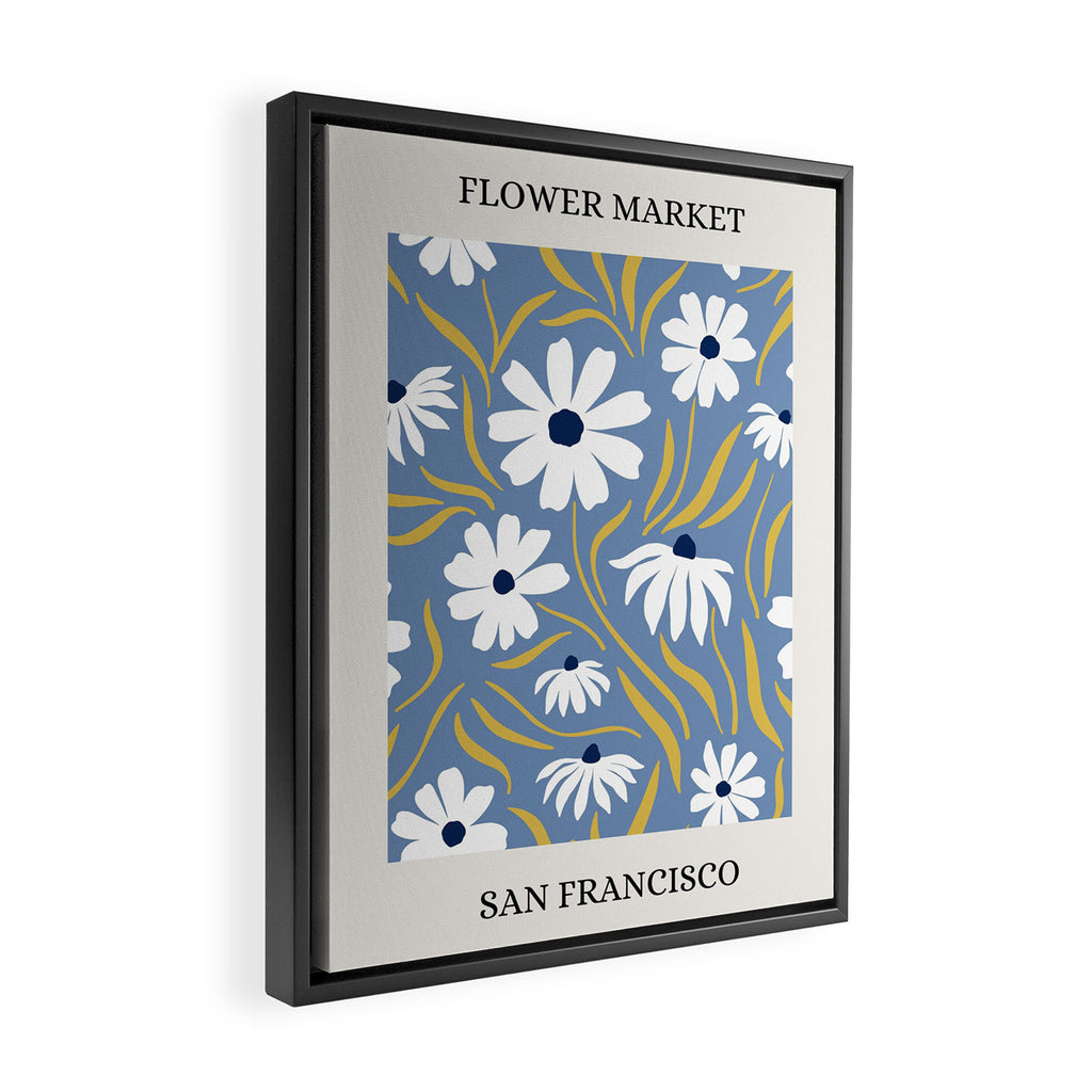 Flower Market San Francisco Framed Canvas Print Gallery Image 2