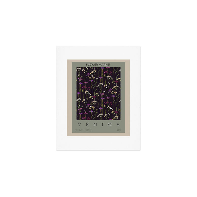 Flower Market Venice Art Print Gallery Image 1