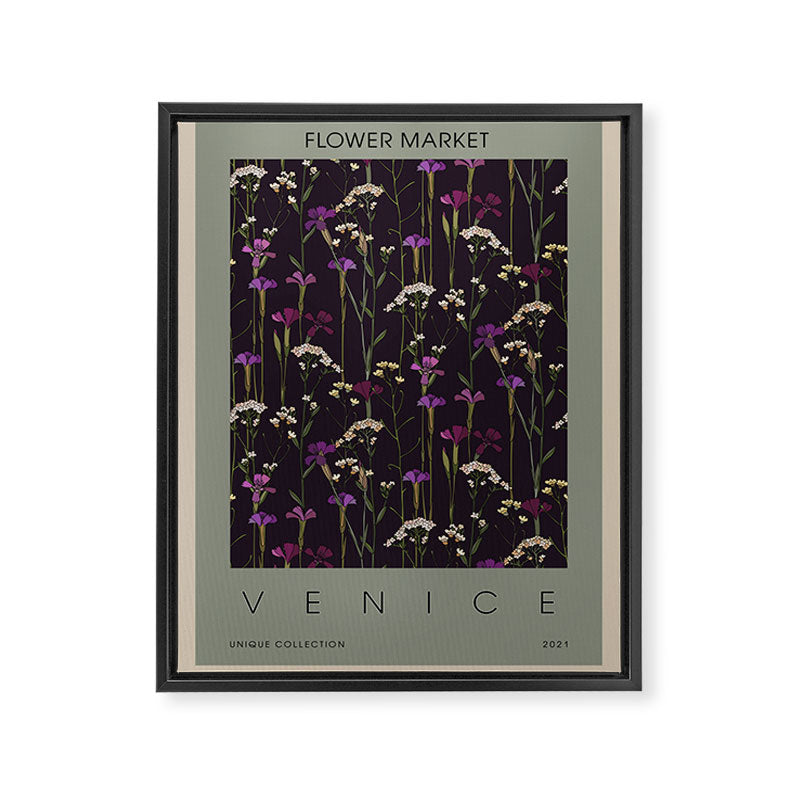 Flower Market Venice Framed Canvas Print Gallery Image 6