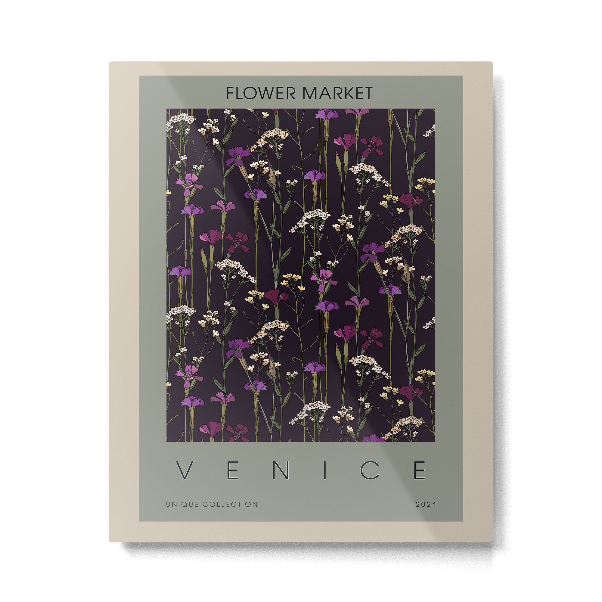 Flower Market Venice Metal Print Gallery Image 4