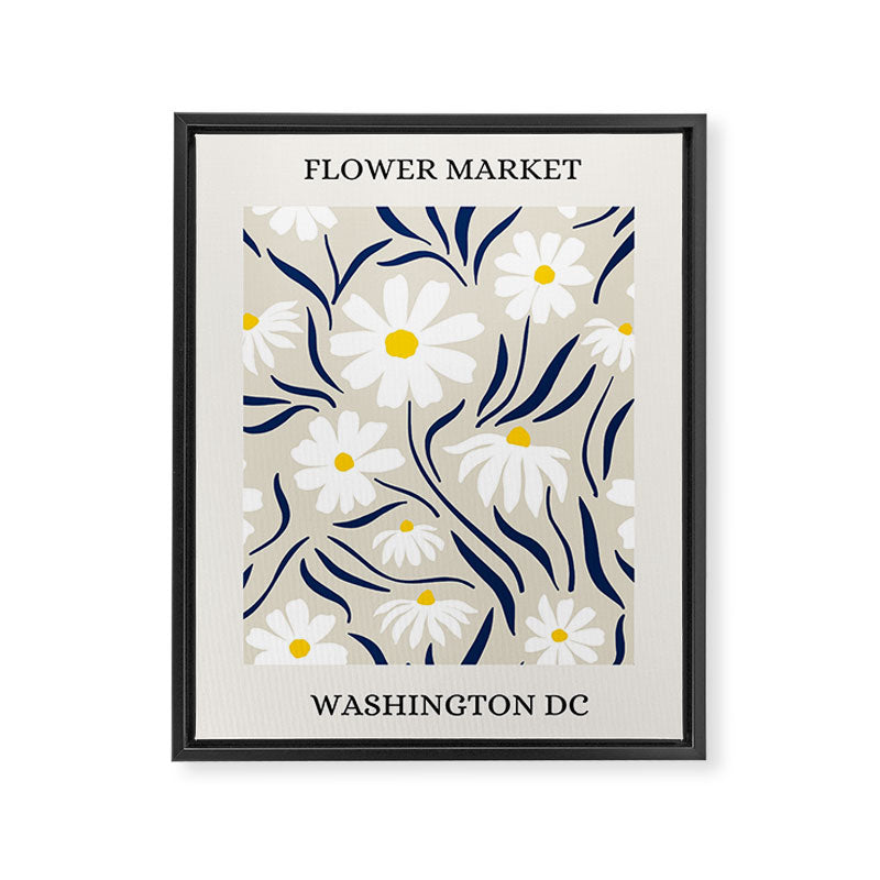Flower Market, Washington DC Framed Canvas Print Gallery Image 6