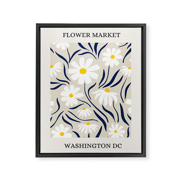 Flower Market, Washington DC Framed Canvas Print Gallery Image 1