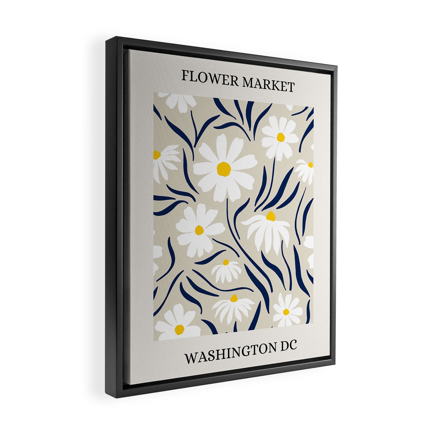 Flower Market, Washington DC Framed Canvas Print Gallery Image 2