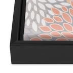 Flowers Abstract Print, Coral, Peach, Gray Framed Canvas Print Gallery Image 3