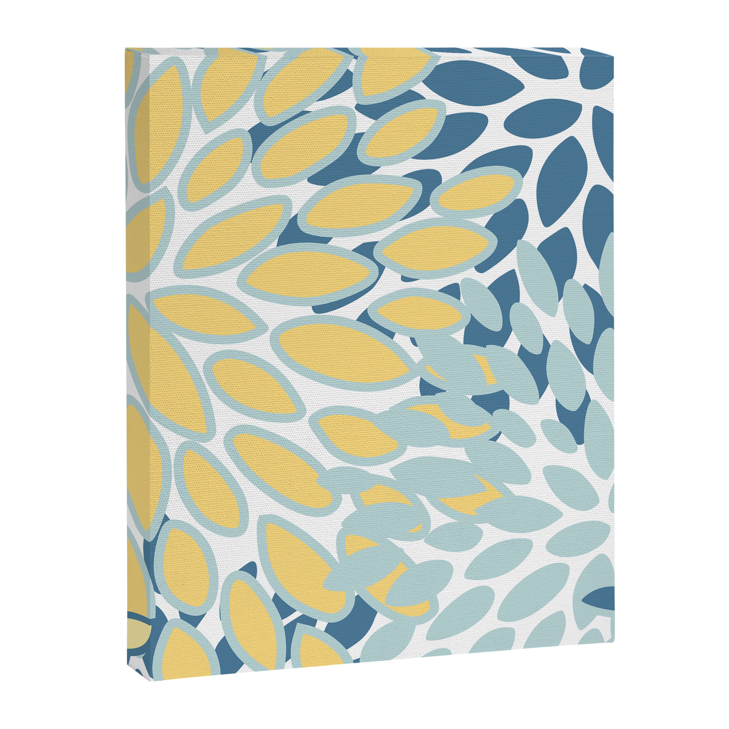 Flowers Art - Teal and Yellow - Modern Floral Prints Canvas Print Gallery Image 8