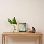 Flowers Art - Teal and Yellow - Modern Floral Prints Framed Canvas Print Gallery Image 4