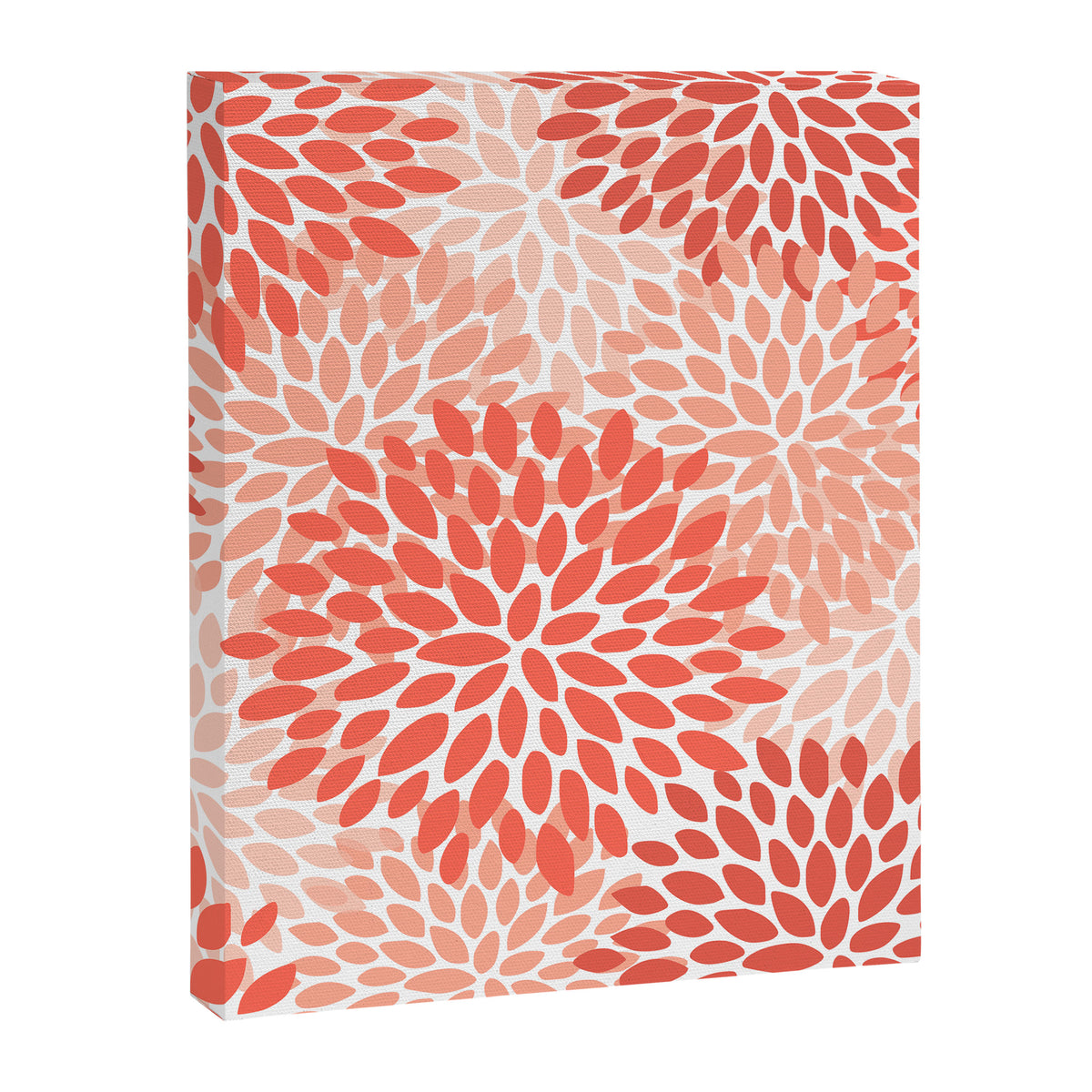 Flowers Pattern, Coral, Pink, Floral Prints Canvas Print Gallery Image 8
