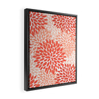 Flowers Pattern, Coral, Pink, Floral Prints Framed Canvas Print Gallery Image 2