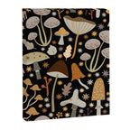 Forest Floor, Mushroom Art on Black Canvas Print Gallery Image 8