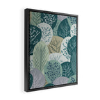 Forest Woodland Trees, Green, Floral Prints Framed Canvas Print Gallery Image 2