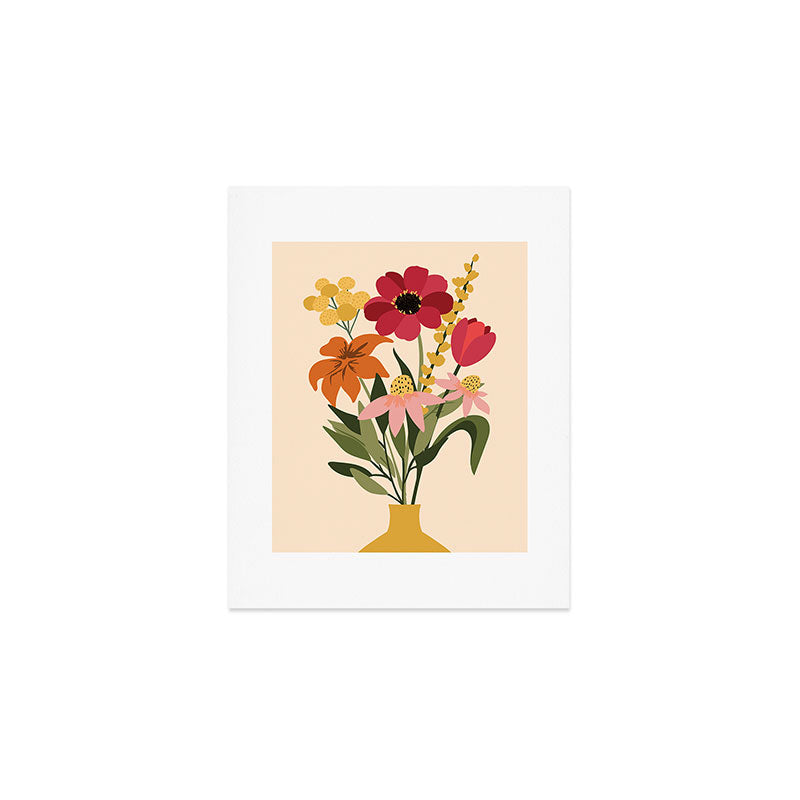 Fresh Cut Cottage Flowers Art Print Gallery Image 1