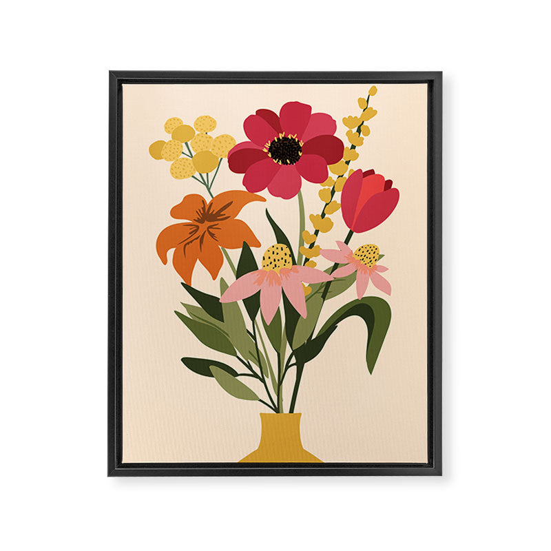 Fresh Cut Cottage Flowers Framed Canvas Print Gallery Image 8