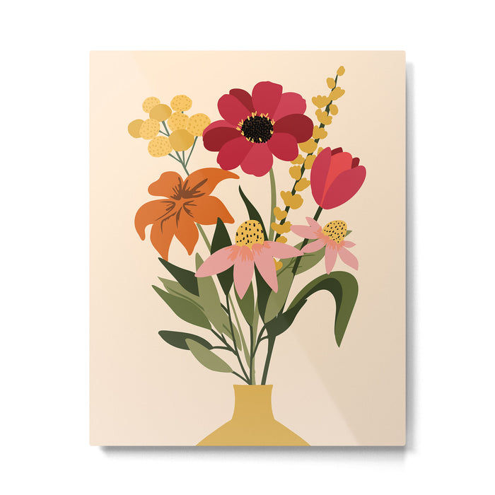 Fresh Cut Cottage Flowers Metal Print Gallery Image 1