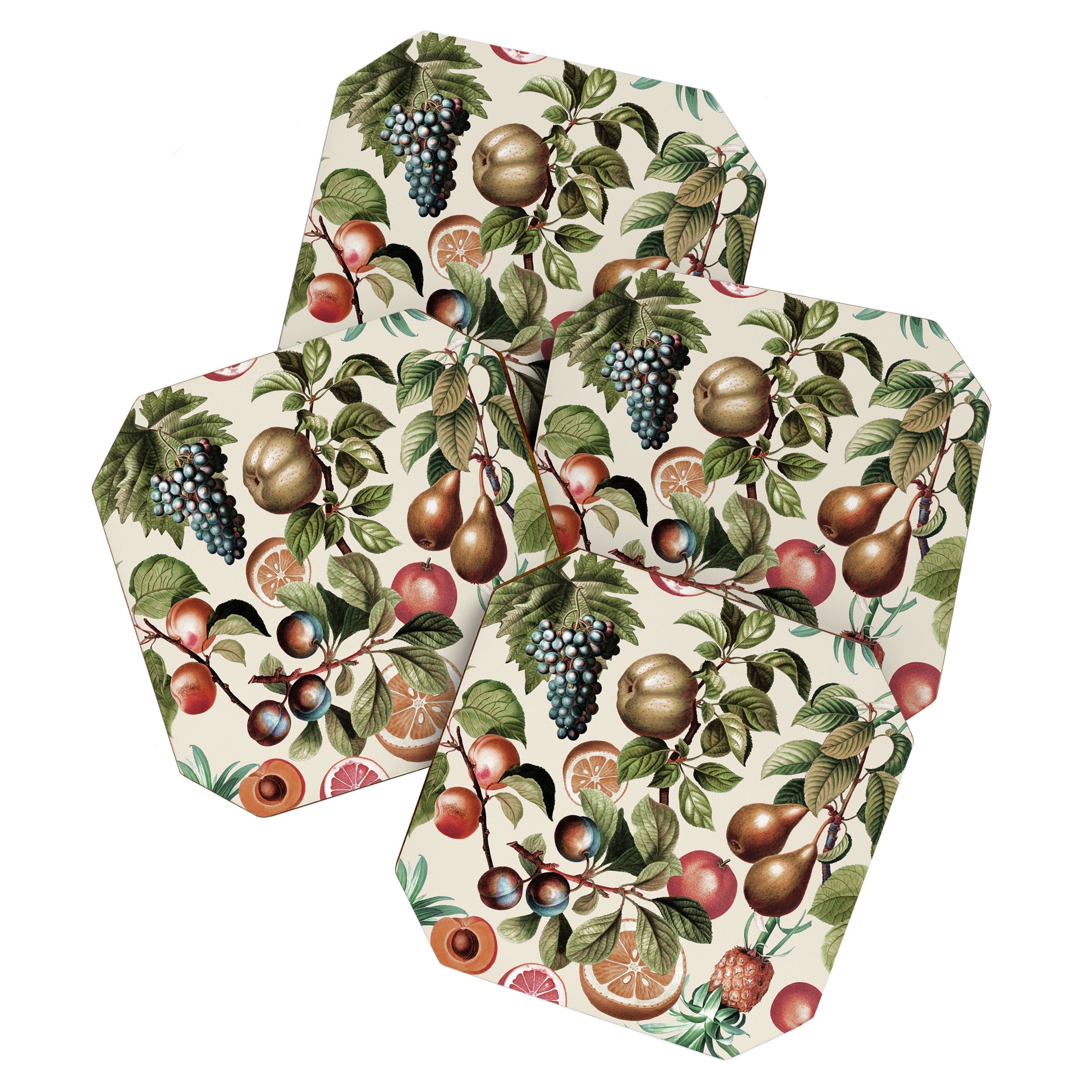 Fruitful Florals, Vintage Prints Food Coaster Gallery Image 1