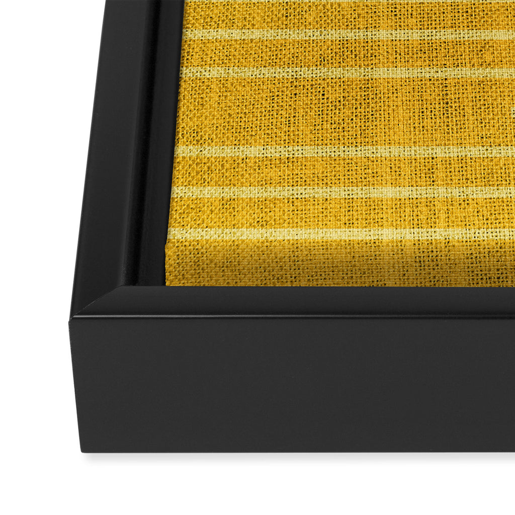 Geometric Art, Colorful Stripes, Yellow Framed Canvas Print Gallery Image 3