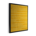 Geometric Art, Colorful Stripes, Yellow Framed Canvas Print Gallery Image 2