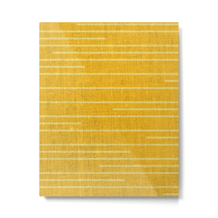 Geometric Art, Colorful Stripes, Yellow Metal Print Gallery Image 1