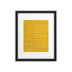 Geometric Art, Colorful Stripes, Yellow Framed Art Print Gallery Image 6