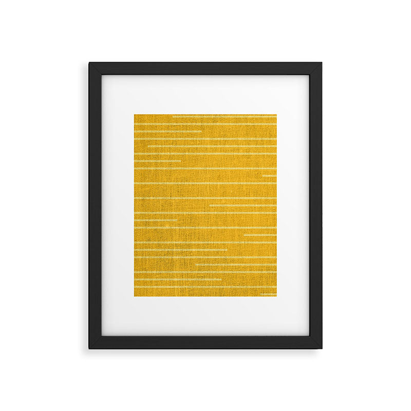 Geometric Art, Colorful Stripes, Yellow Framed Art Print Gallery Image 6