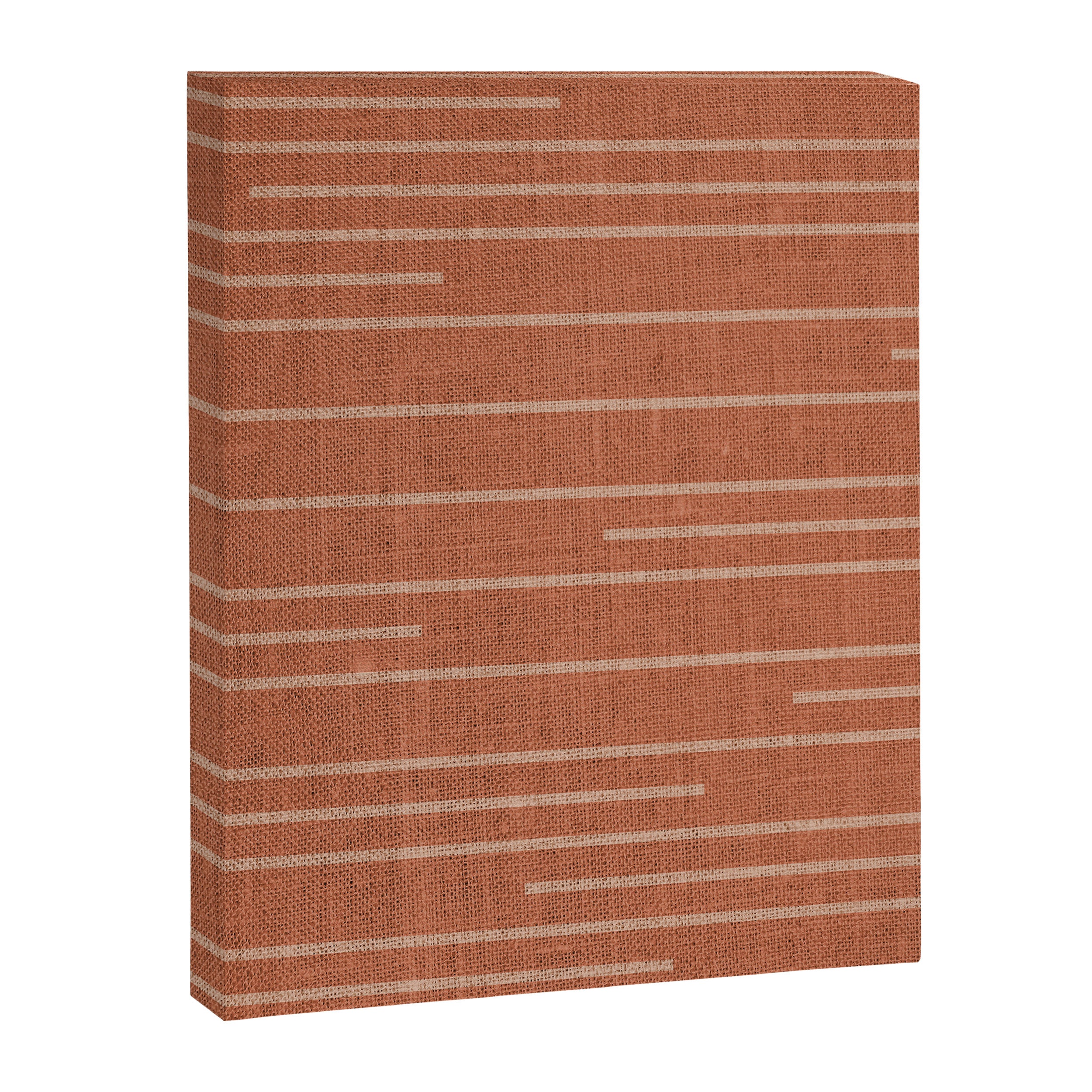 Geometric Art, Colorful Stripes, Terracotta Canvas Print Gallery Image 8