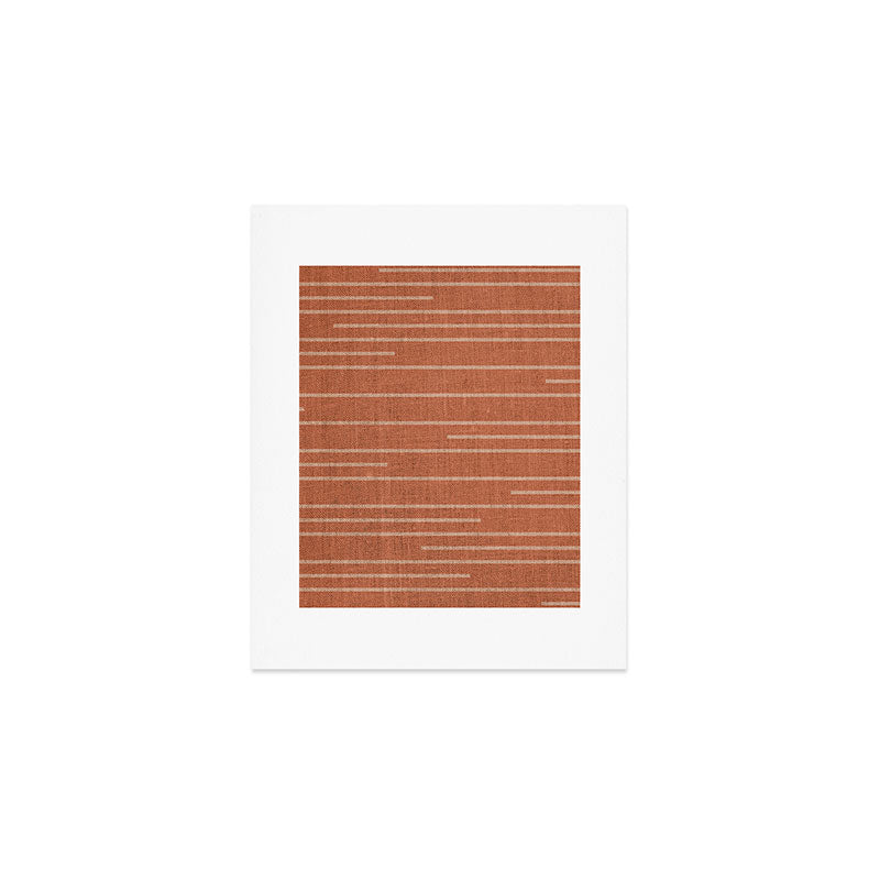 Geometric Art, Colorful Stripes, Terracotta Art Print Gallery Image 1