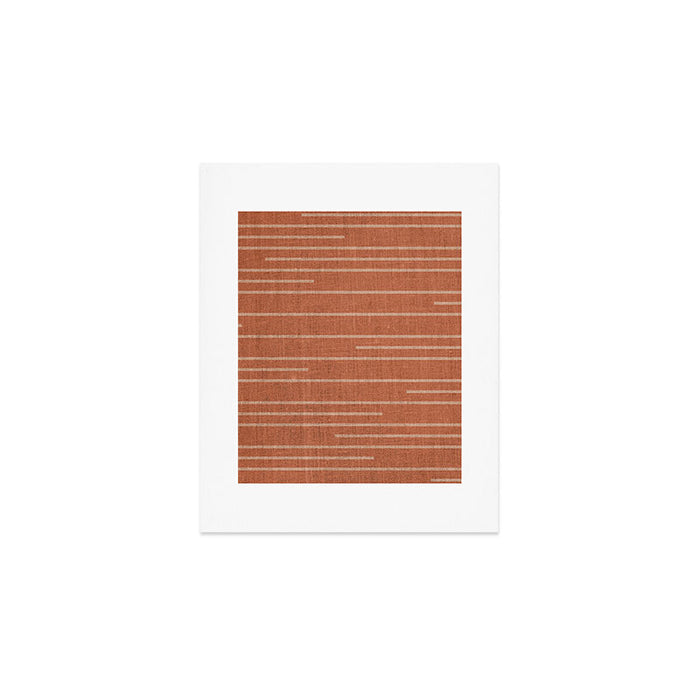 Geometric Art, Colorful Stripes, Terracotta Art Print Gallery Image 1