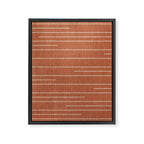 Geometric Art, Colorful Stripes, Terracotta Framed Canvas Print Gallery Image 8