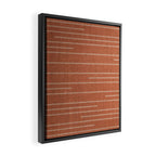 Geometric Art, Colorful Stripes, Terracotta Framed Canvas Print Gallery Image 2