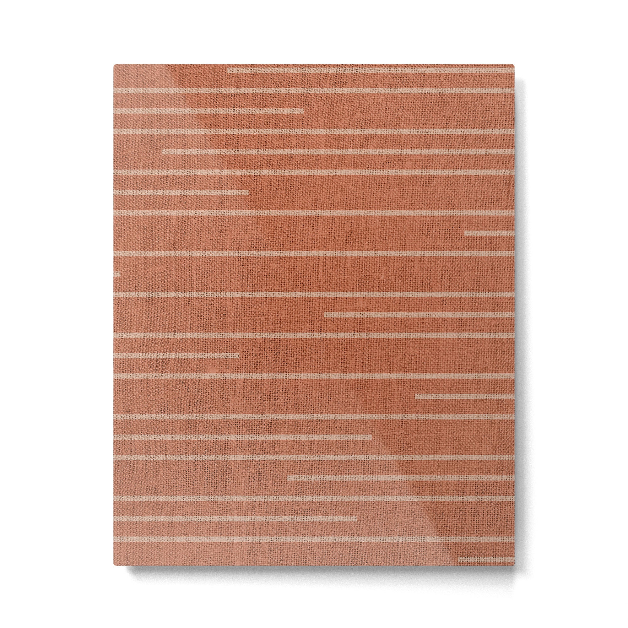 Geometric Art, Colorful Stripes, Terracotta Metal Print Gallery Image 6