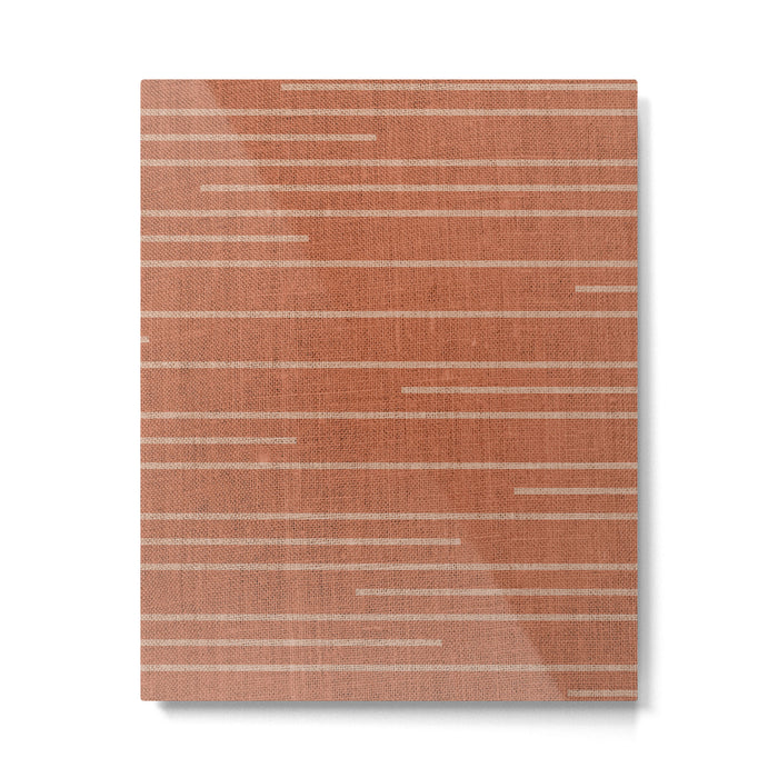 Geometric Art, Colorful Stripes, Terracotta Metal Print Gallery Image 1
