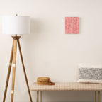 Geometric Art, Herringbone, Coral, Wall Art Boho Canvas Print Gallery Image 2
