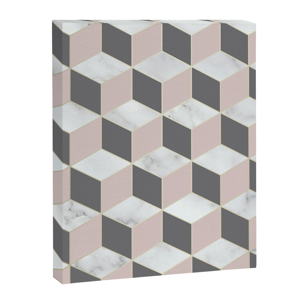 Geometric Art, Marble, Blush Pink, Gray, Abstract Art Canvas Print Gallery Image 8