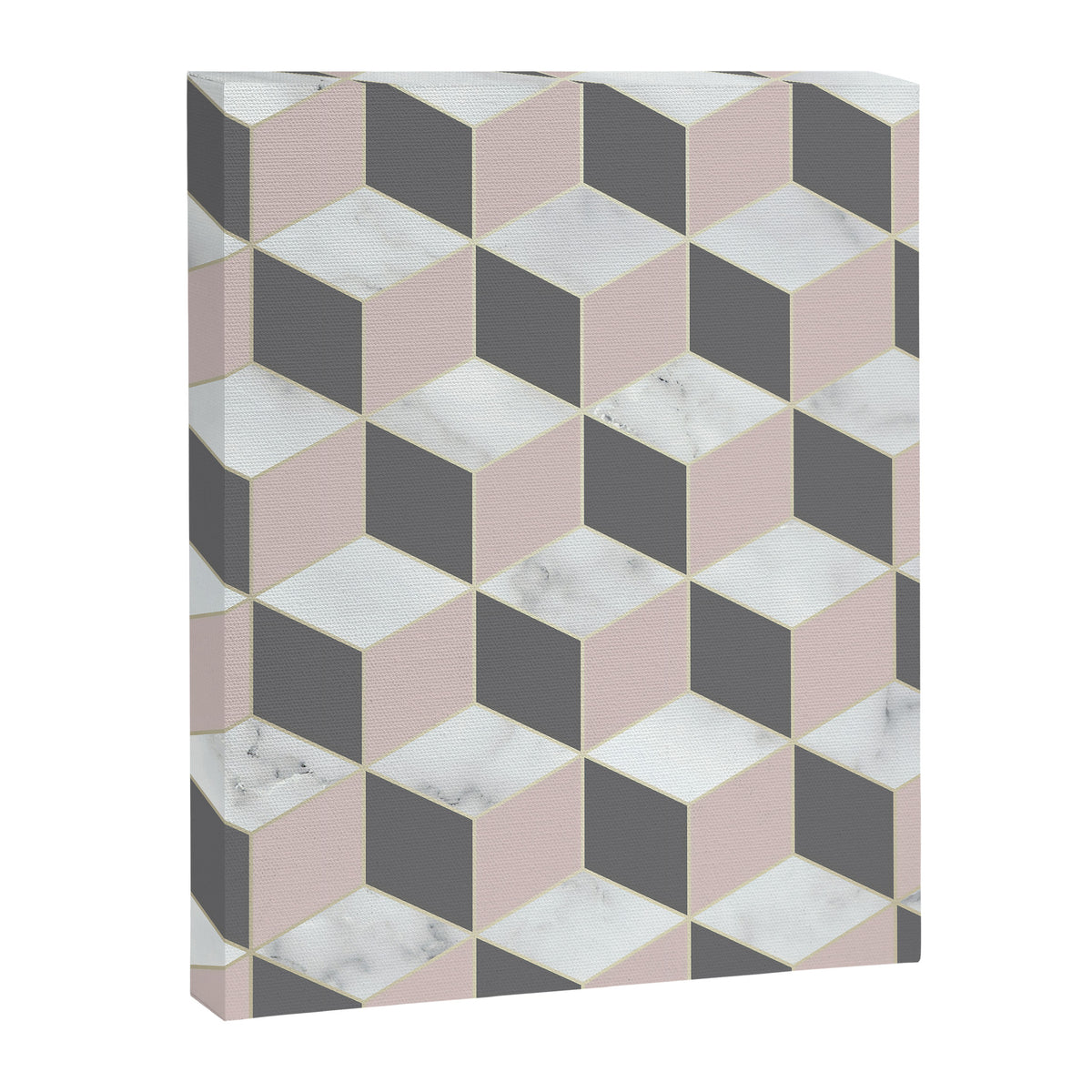Geometric Art, Marble, Blush Pink, Gray, Abstract Art Canvas Print Gallery Image 8