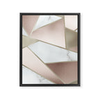 Geometric Art, Rose Gold, Blush Pink, Marble Prints Framed Canvas Print Gallery Image 8