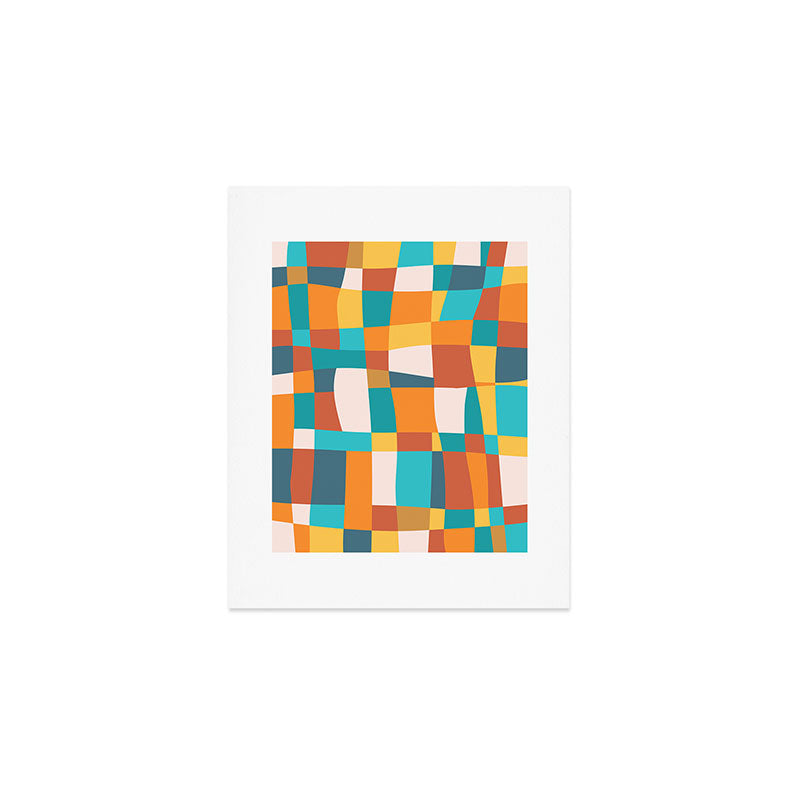 Geometric Checkered Prints Art Print Gallery Image 1