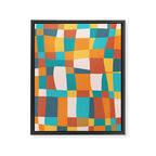 Geometric Checkered Prints Framed Canvas Print Gallery Image 8