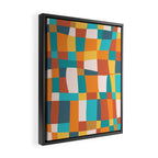 Geometric Checkered Prints Framed Canvas Print Gallery Image 2