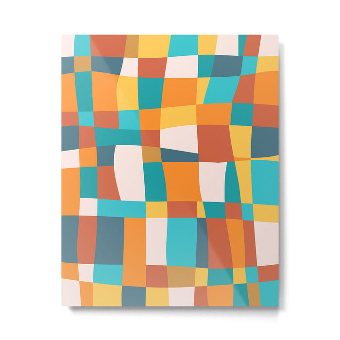 Geometric Checkered Prints Metal Print Gallery Image 1