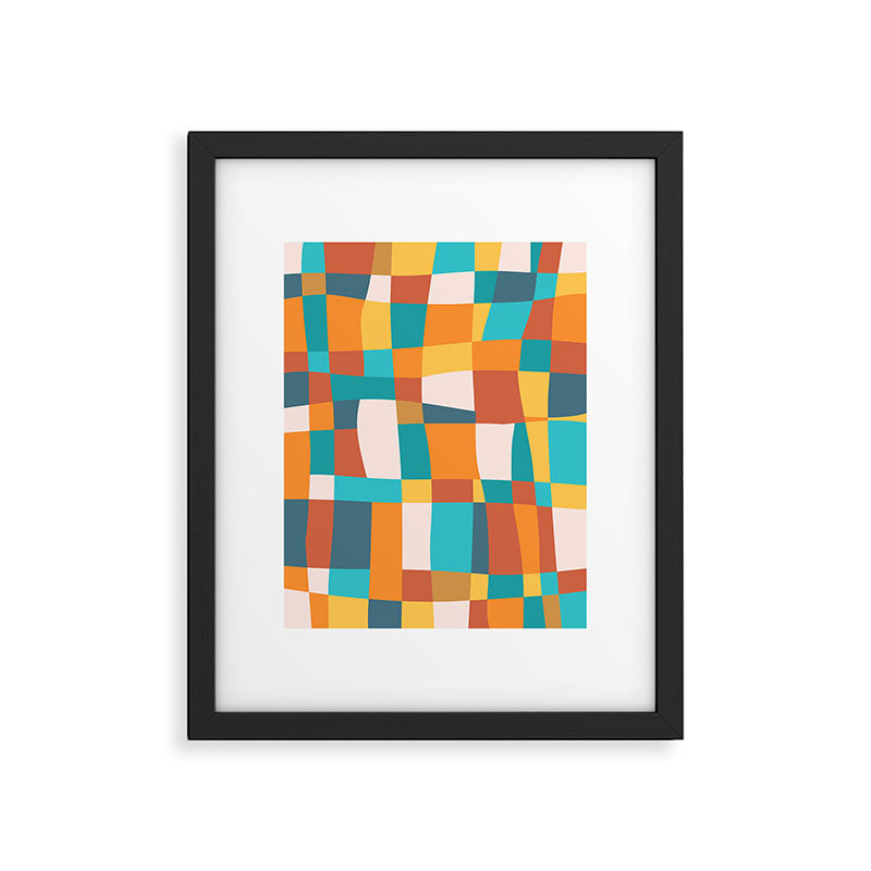Geometric Checkered Prints Framed Art Print Gallery Image 6