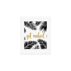 Get Naked, Bathroom Art, Black and White, Palms Print, Meme Art Print Gallery Image 1