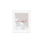 Get Naked, Bathroom Art, Rose Gold, Blush Pink, Marble Art Print Gallery Image 1